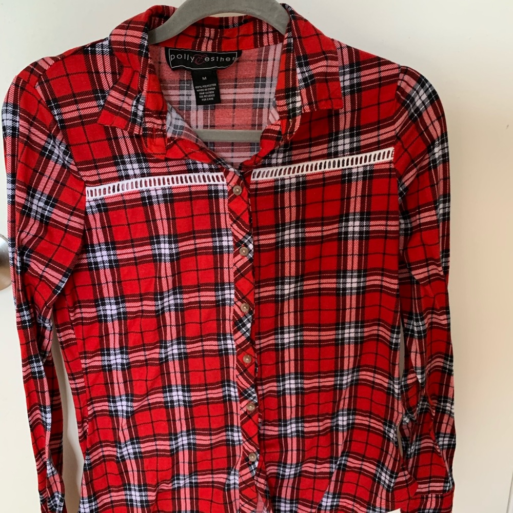 Red Plaid Button Down